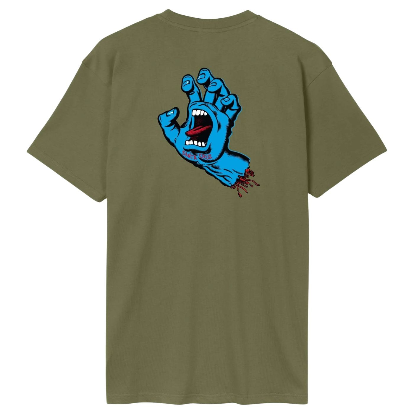 Camiseta Santa Cruz Screaming Hand Chest T-Shirt Deep Olive SCA-TEE-14064 Camisetas Santa Cruz