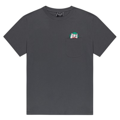 Camiseta RIPNDIP Why So Nermal? Pocket Tee Charcoal RNDFALL26152 Camisetas RipNDip