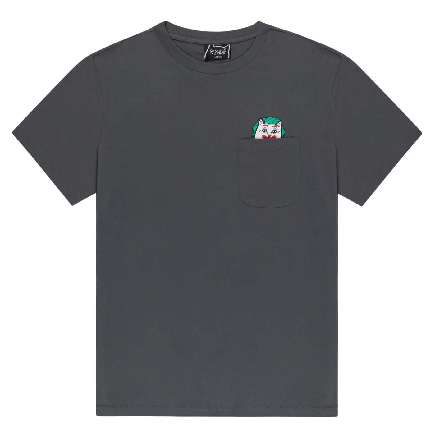 Camiseta RIPNDIP Why So Nermal? Pocket Tee Charcoal RNDFALL26152 Camisetas RipNDip