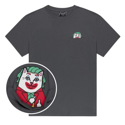 Camiseta RIPNDIP Why So Nermal? Pocket Tee Charcoal RNDFALL26152 Camisetas RipNDip