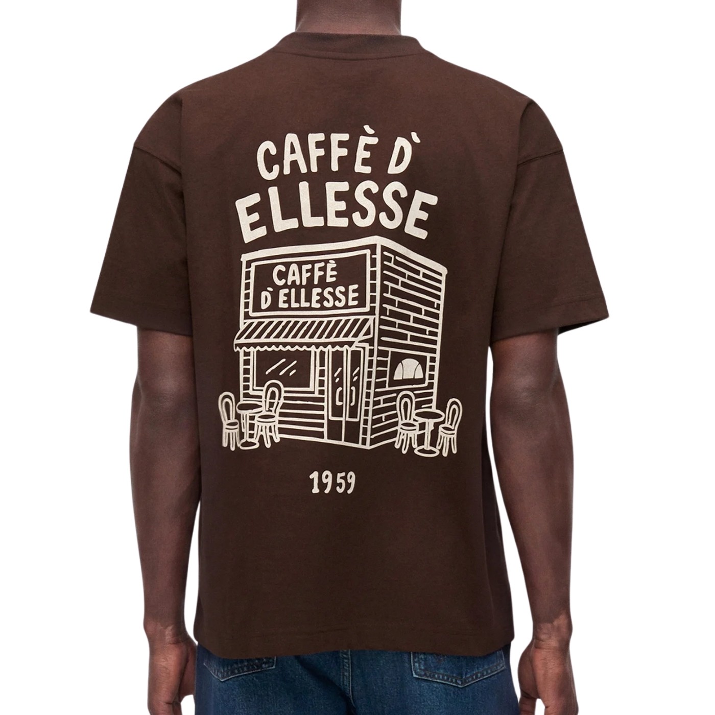 Camiseta Ellesse Caffe Tee Dark Brown SHD24647-DBR Magliette Ellesse