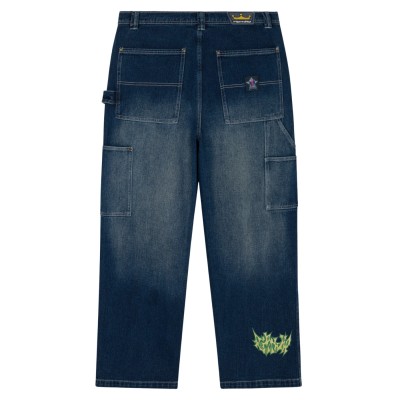 Pantalón RIPNDIP Skyline Wide Fit Carpenter Pant Light Wash Denim RNDFALL26111 Vaquero Jeans RipNDip