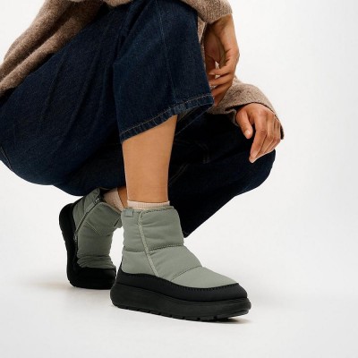 Botas Mujer FitFlop IQ-COMFF Water Resistant Nylon Boots Grey Sage FITFLOP-ABT-E33 Zapatillas Fitflop
