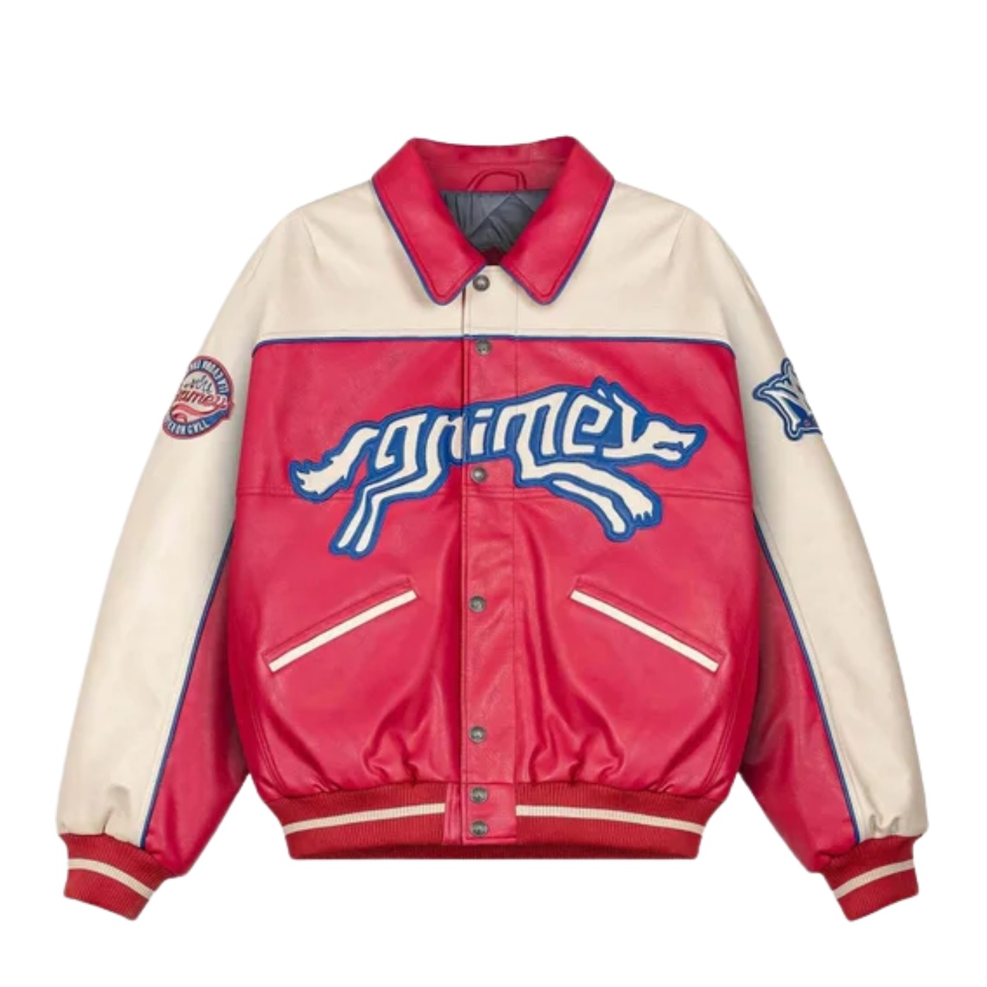 Chaqueta de polipiel Grimey Wild One Pu Leather Jacket Washed Red GPLJ207-WRED Chaquetas Grimey