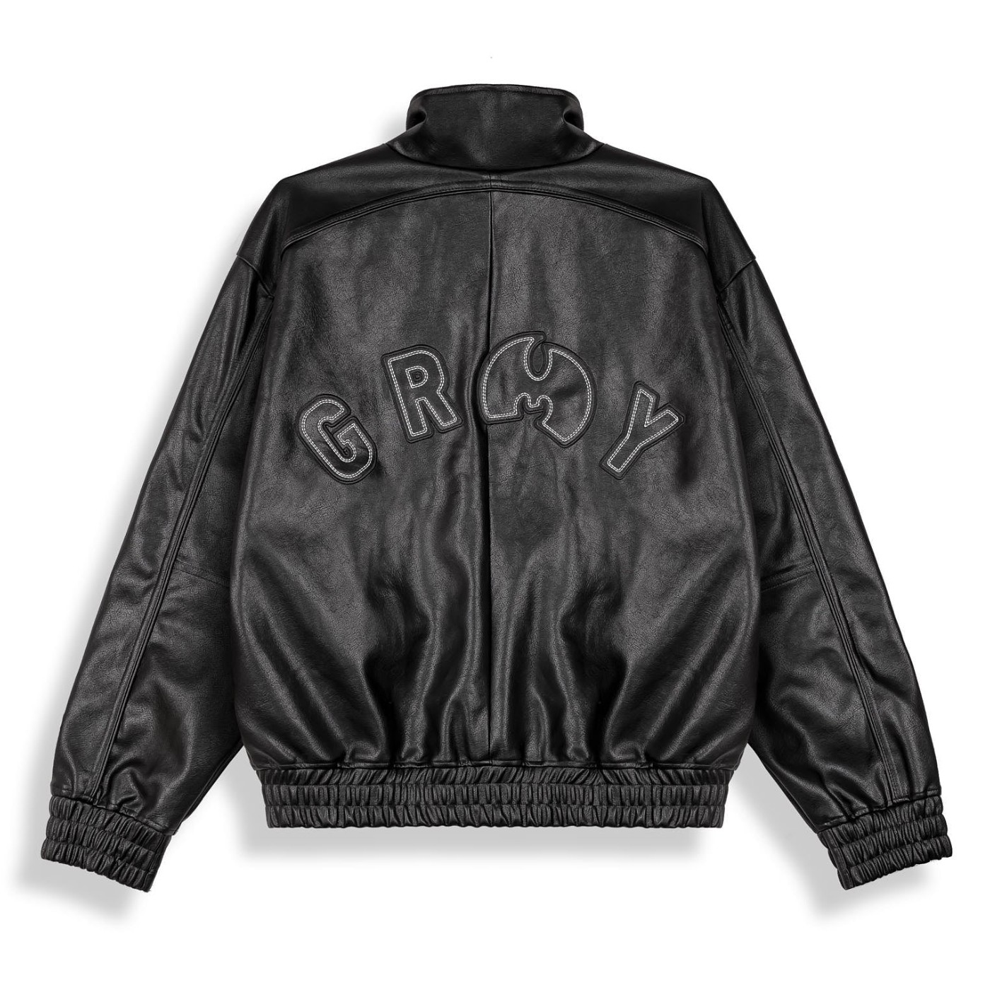 Chaqueta de chándal de polipiel Grimey Tical Pu Leather Track Jacket Black GTJ212-BLK Chaquetas Grimey