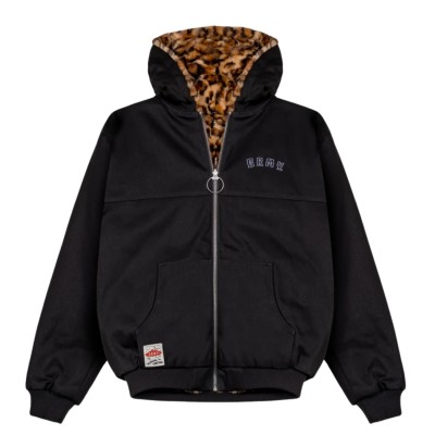 Chaqueta reversible con capucha Grimey The Props Reversible Leopard Hooded Jacket Black GRHTJ216-BLK Chaquetas Grimey