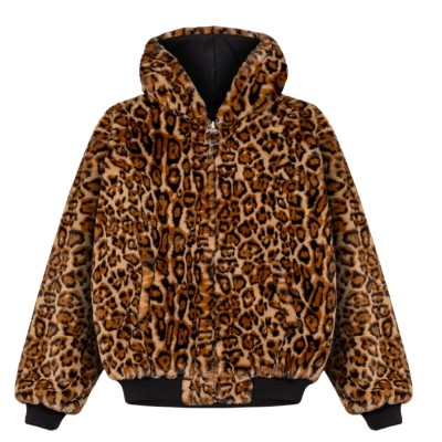 Chaqueta reversible con capucha Grimey The Props Reversible Leopard Hooded Jacket Black GRHTJ216-BLK Chaquetas Grimey