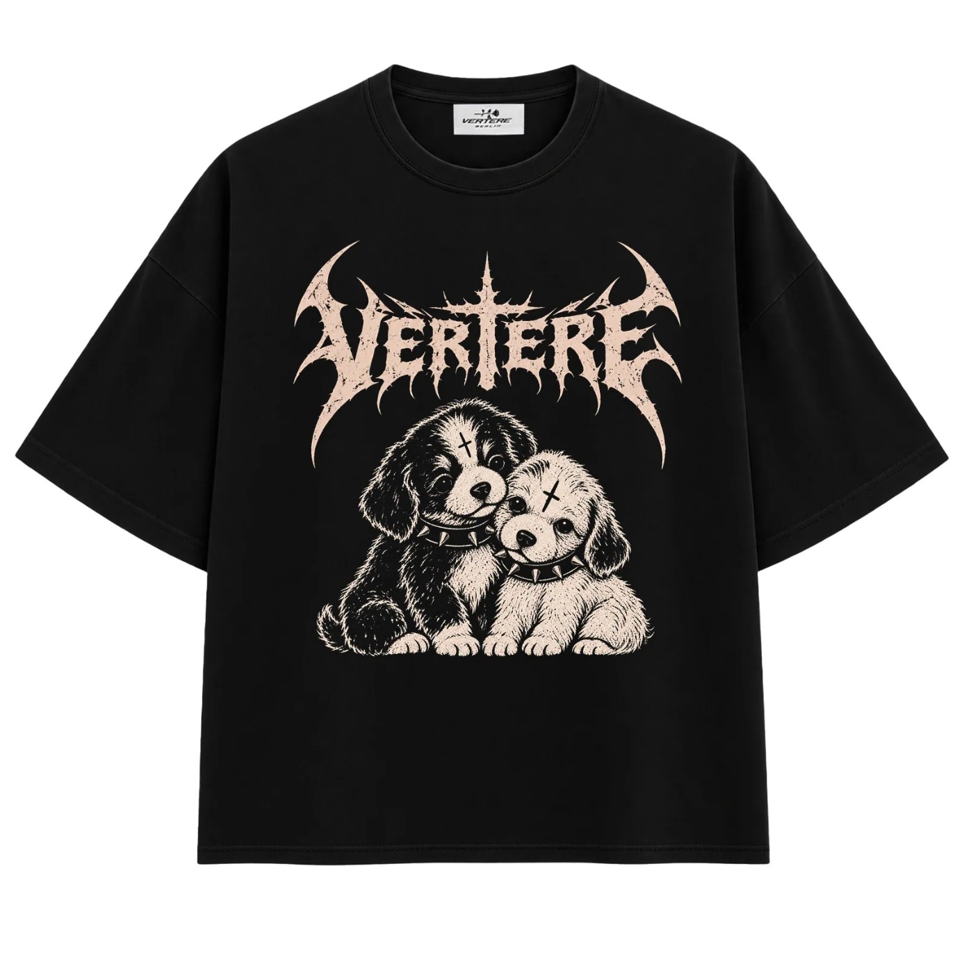 Camiseta Vertere Berlin Cuddles Dogs T-shirt Black VER-TTI-03-BLK Camisetas Vertere Berlín