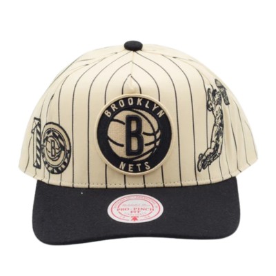 Gorra Mitchell & Ness NBA Brooklyn Nets Retro Roots Stripe Pro Snapback Cream HP18958-BNECREA Gorras Mitchell & Ness