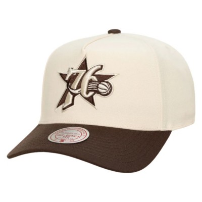 Gorra Mitchell & Ness NBA Philadelphia 76ERS Brown And Cream Pro Crown Snapback HWC Cream HP18888-P76CREA Gorras Mitchell & Ness