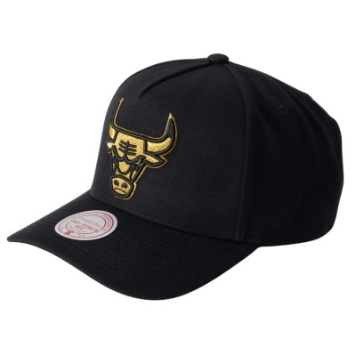 Gorra Mitchell & Ness NBA Chicago Bulls Black And Gold Pro Snapback Black HP18926-CBUBLCK Gorras Mitchell & Ness