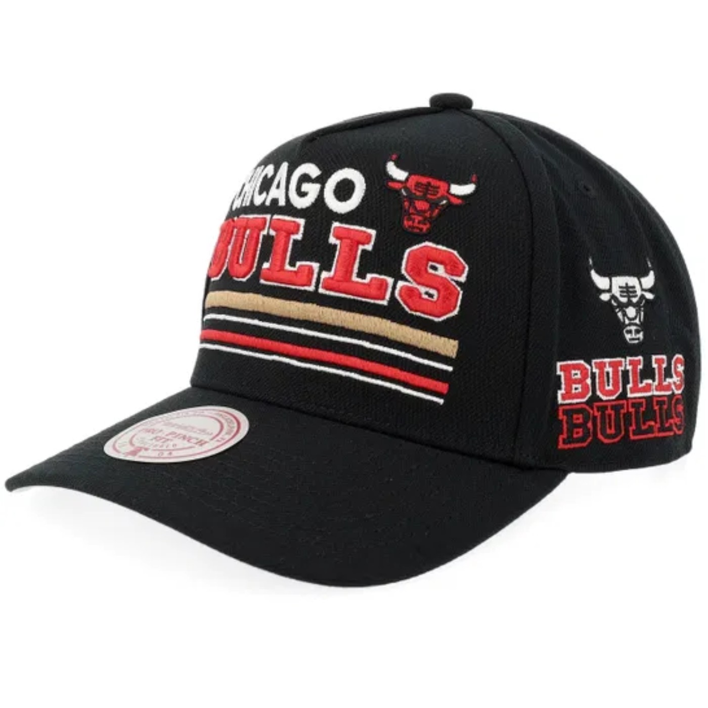 Gorra Mitchell & Ness NBA Chicago Bulls Triple Check Pro Snapback Black HP18996-CBUBLCK Gorras Mitchell & Ness
