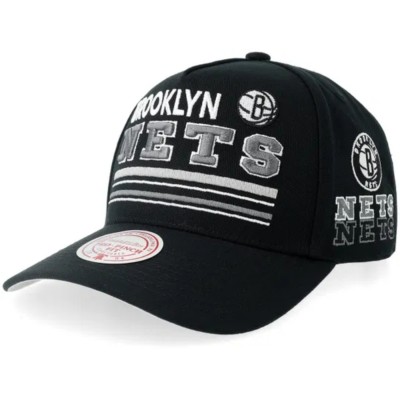 Gorra Mitchell & Ness NBA Brooklyn Nets Triple Check Pro Snapback Black HP18996-BNEBLCK Gorras Mitchell & Ness
