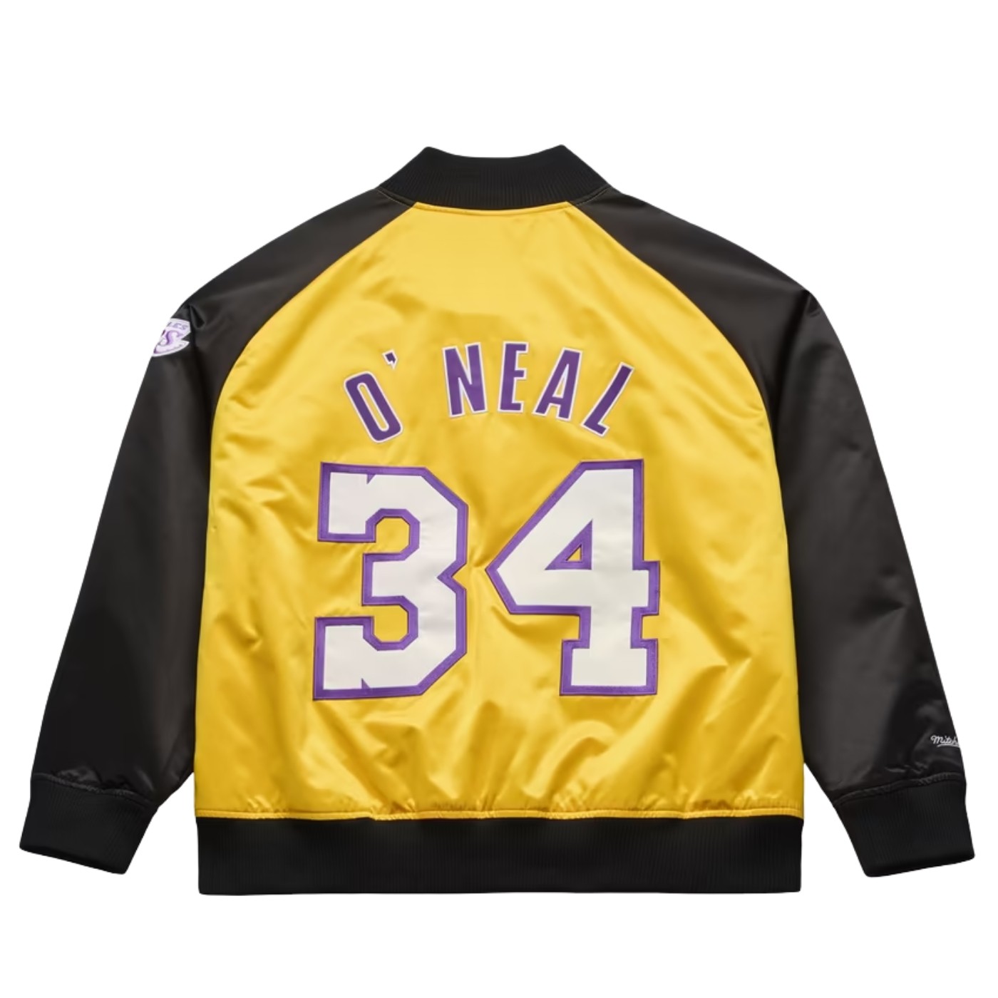 Chaqueta Mitchell & Ness NBA Los Angeles Lakers - Shaquille O'Neal Legends Player Lightweight Satin Jacket Gold-Black JK17941-LALGDBK Chaquetas Mitchell & Ness