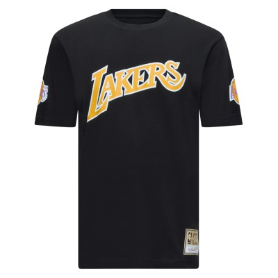 Camiseta Mitchell & Ness NBA Los Angeles Lakers - Shaquille O'Neal Name & Number Classic Tee Black NN17880-LALBLCK Camisetas Mitchell & Ness