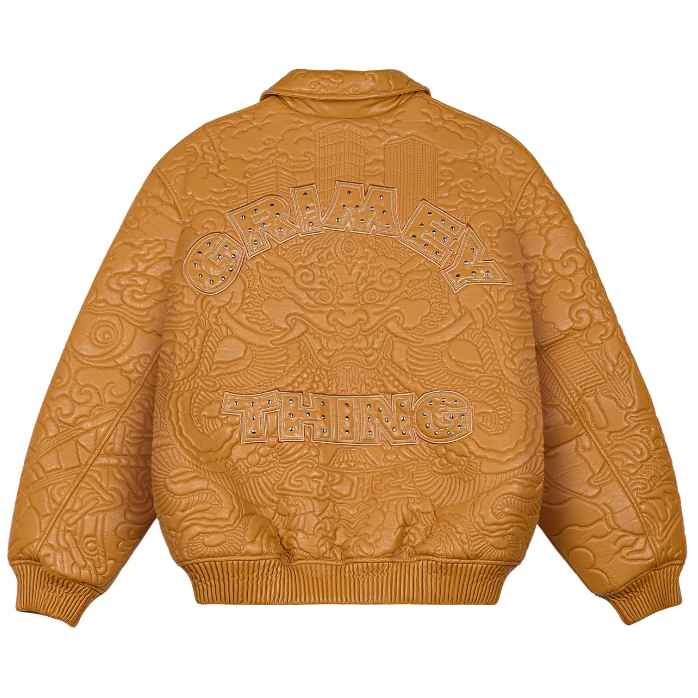 Chaqueta de polipiel Grimey Hans Island Pu Leather Jacket Brown GPLJ221-BRW Chaquetas Grimey