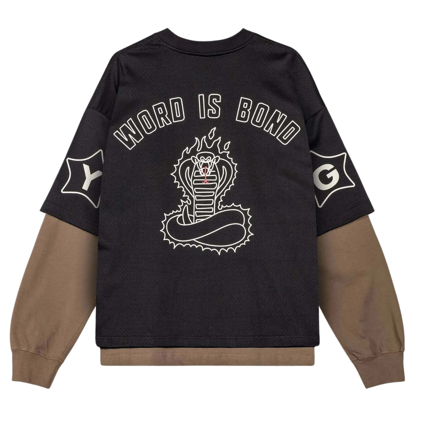 Camiseta de malla manga larga Grimey Sho Nuff Long Mesh Long Sleeve Tee Black GMLS826-BLK T-shirts Grimey