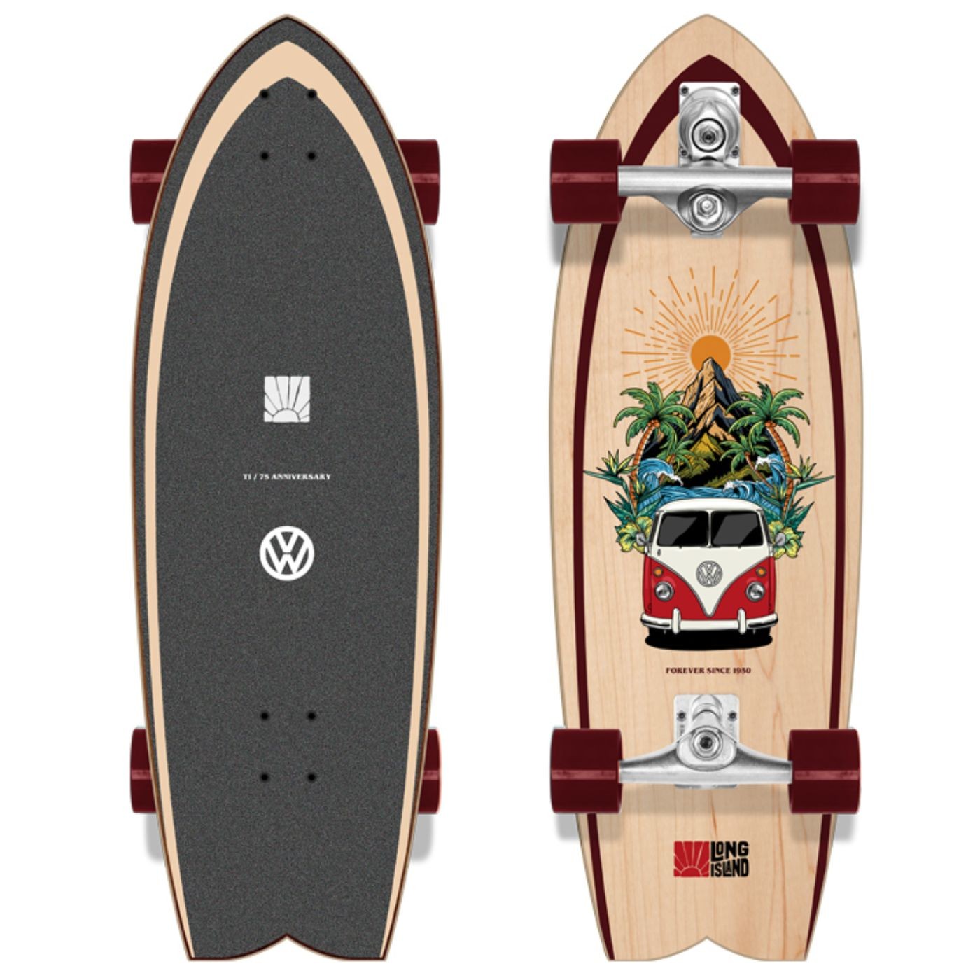Surfskate Long Island x Volkswagen California 75th 30"x9.75"x19" LICO0025B014 Surf Skates completos LongIsland Longboards