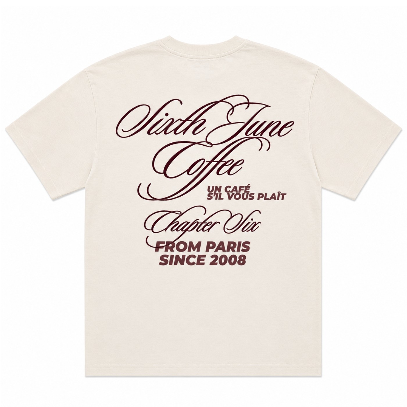 Camiseta Sixth June Un Cafe Svp Relaxed Tshirt Offwhite 26028-PACK10-OFFW Camisetas Sixth June
