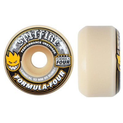 Ruedas Skate Spitfire Formula Four F4 Conical Yellow print 99DU 52mm 2111018752 Ruedas Spitfire