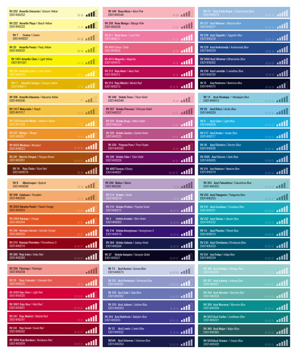 CARTA COLORES MONTANA HARDCORE